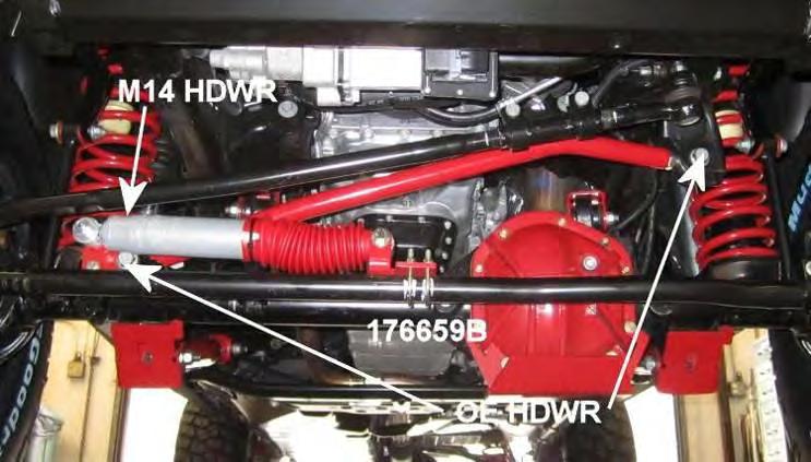 1 6) Repeat steps 2 through 5 to install suspension arms on the passenger side. BUMP STOP SPACER, COIL SPRING & SHOCK ABSORBER INSTALLATION 7) Reference mark the drive shaft to the front differential.