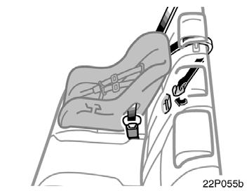 Using a top strap Anchor brackets 22p050b 22p055a 22p056e Symbol 2. To remove the booster seat, press the buckle release button and allow the belt to retract.
