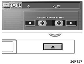 Cassette tape player operation (Type 2 only) 26p145b 26p127 26p146a In case a text message is not accepted in a screen, you can touch the MSG switch and hold it to display the rest of the message.