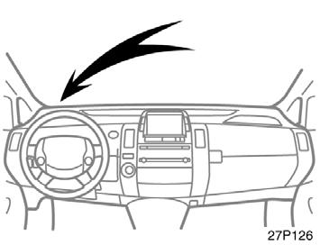 (c) Operating tips 186 27p126 The light sensor is located on the driver s side edge of the instrument panel.
