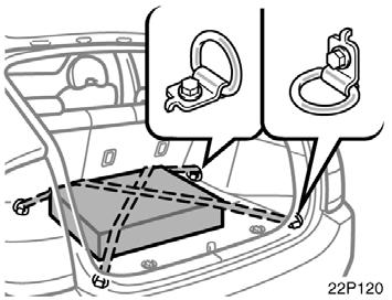 Tie down hooks Luggage storage box NOTICE Do not put a cup or open bottle in the bottle holder because the contents may