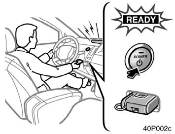 You may hear a motor sound in the engine compartment when the brake pedal is depressed with the hybrid system off.