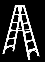 THE RISK OF ELECTROCUTION Single Sided Step Ladder Material: Fibreglass Height: 1.8m (6ft) Weight: 11.6kg Code: FM006-I Height: 2.4m (8ft) Weight: 15.1kg Code: FM008-I Height: 3.