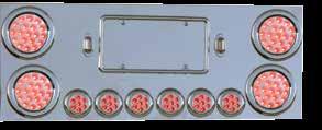 COMES FULLY ASSEMBLED IN RETAIL BOX TU-9209L2 Mud Flap Hanger with 4 x 4" Dual Revolution 2 x 4" Red Stop Turn & Tail LEDs & Bezels (TLED-4X40, TLED-419CR &