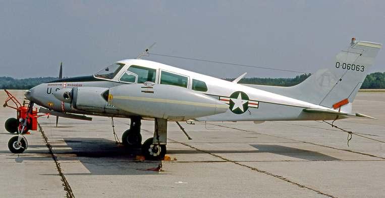 U-3 Cessna 310 span: 36', 10.97 m length: 27'1", 8.26 m engines: 2 Continental O-470-M max.