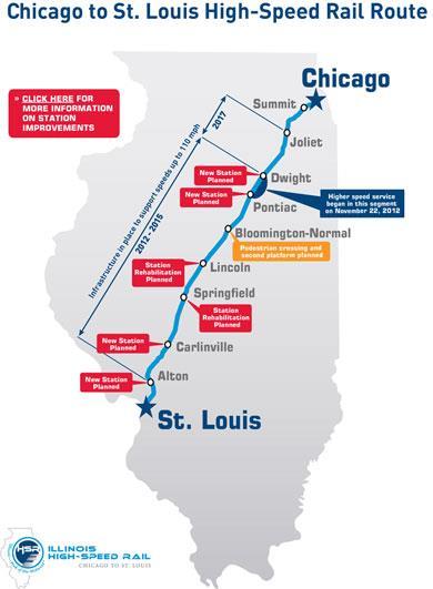 Illinois Initiative 35 million annual trips in the Chicago to St.