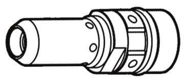 Shock washers are positioned on the end of the gooseneck with the large insulated counterbore facing the nozzle. Replace nozzle retainer with deep counterbore toward the gooseneck.