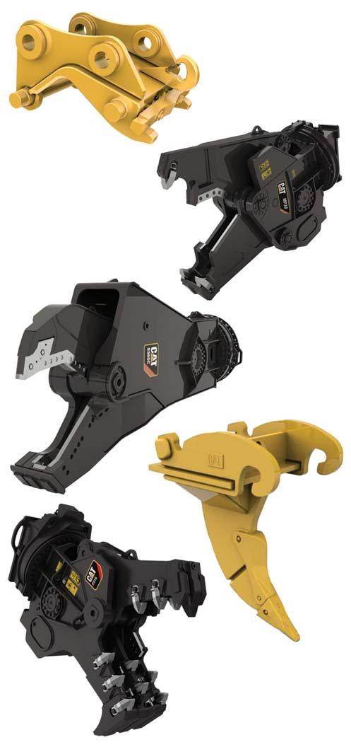 1 Change Jobs Quickly Cat quick coupler brings the ability to quickly change attachments and switch from job to job.