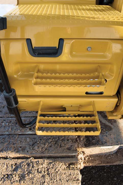 Anti-skid plates on the surface of the upper structure, and the top of the storage box area, reduce your slipping hazards in all types of weather conditions. They can be removed for cleaning.