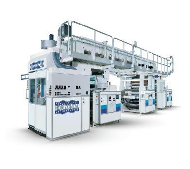 DUPLEX COMBI HORIZONTAL Speed: 600 m/min High Flexibility for an very big range of materials and adhesives Complete machine upgrade for new speed (motors, mechanics, electronics).