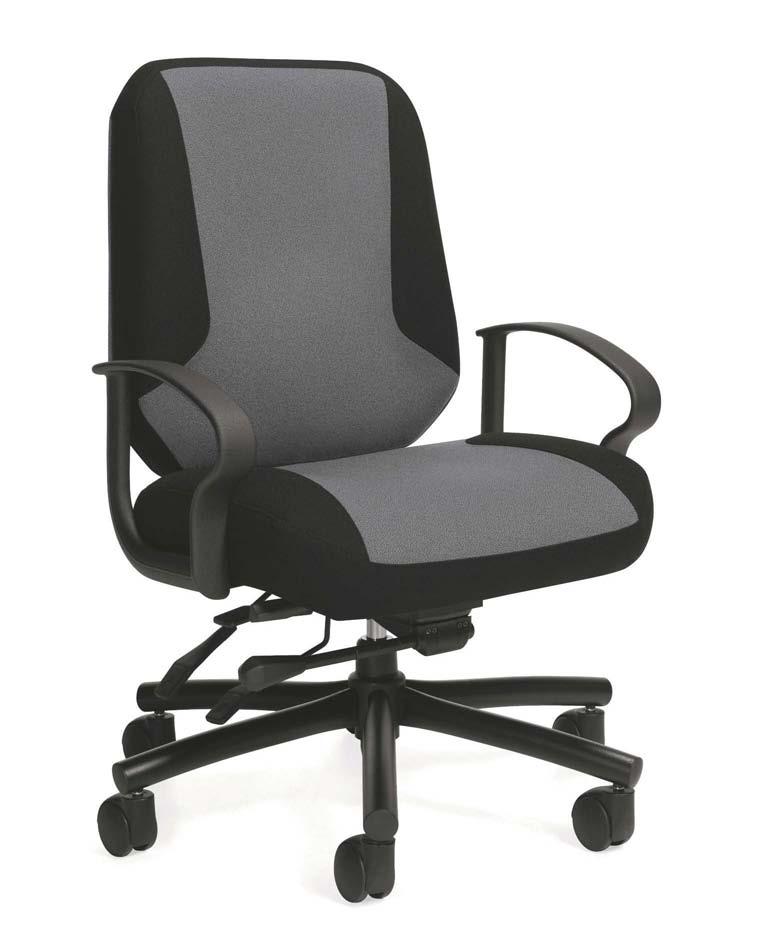 Robust, for users who require ergonomically sound seating solutions. Outside back available with Ballistic Nylon for extra impact protection in high activity areas.