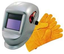 5 LEATHER WELDING GLOVES Automatically charges filter screen from clean to dark in 1/25,000 second Variable shade adjustment - 9-13 DIN UV/IR Protection : Up to DIN 16 At All Times Great for use with