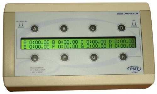8-Channel Stopwatch 8 channels Easy to operate Long battery life Uses simple 9V block