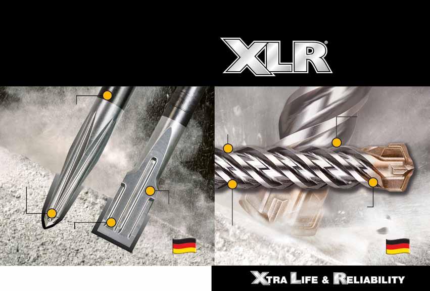 DURABILITY/SPEED High durability wear resistant steel Increases bit life SPEED 4 Flute Helix maximises mill removal for fast drilling & clear holes SPEED Long Helix length with optimised free space