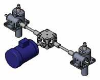 Duff-Norton s Application Engineers can specify shafts, couplings, pillow blocks, and right-angle miter gearboxes to accommodate any layout.