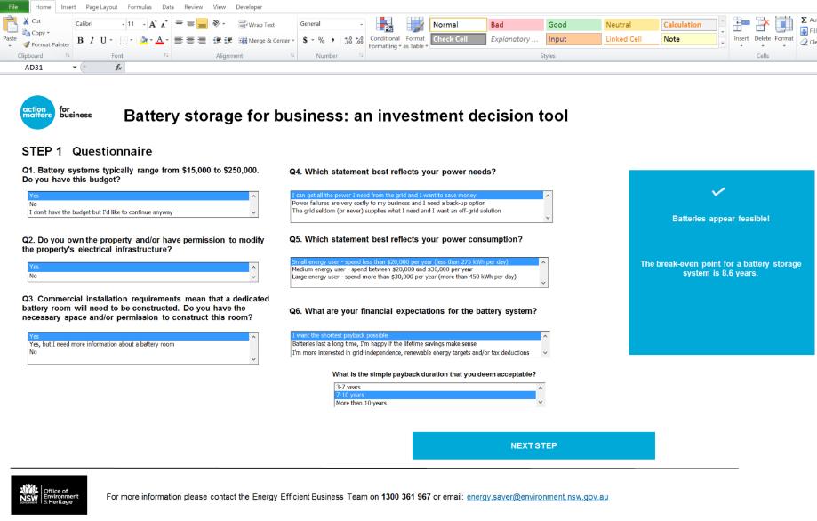 Investment decision tool Content Basic Questionnaire