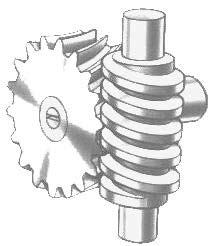 The compactness of the worm gear reducer is a direct result of the positioning of the worm (input gear) on its shaft and the output gear that is driven by the worm.