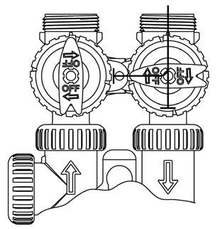 The 1 full flow bypass valve incorporates four positions including a diagnostic position that allows service personal to work on a pressurized system while still providing untreated bypass water to
