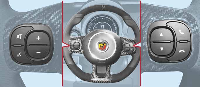 Steering wheel controls Description The controls for the main system functions are present on the steering wheel to make control easier.