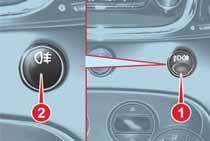 Flashing the headlights To do this, pull the stalk towards the steering wheel (unstable position) fig. 21, regardless of the position of the ring nut.