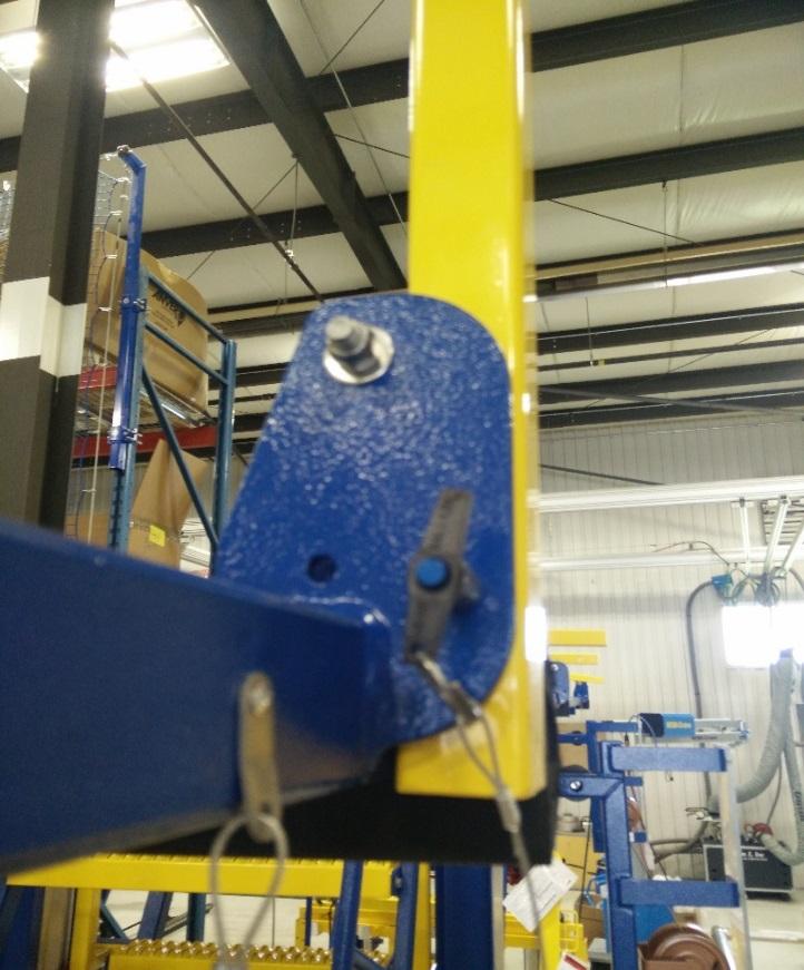 PLATFORM WHEEL WELL ACCESS STAND From the ground, install platform railing safety
