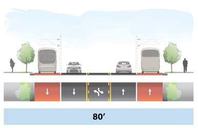 Here, the existing ROW is too narrow to accommodate transit and the two existing vehicular travel lanes.