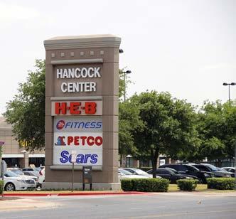 center features a large HEB grocery store
