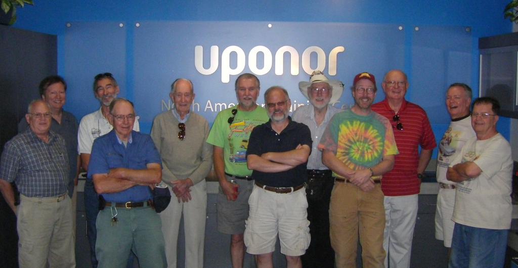 VISITS A group of twelve CMIers were given the honor of a tour of Uponor s (formerly Wirsbo) PEX manufacturing plant in Apple Valley on July 8th.