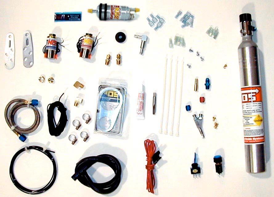 Chapter 1 Introduction to Your NOS Nitrous Oxide Kit 1.1 General Information NOS nitrous oxide injection kits 03200-OZNOS is designed for small displacement 2 cycle engines (less than 50cc). 1.2 System Requirements When used correctly, NOS nitrous oxide elevates cylinder pressures and makes temperatures while increasing combustion rate.