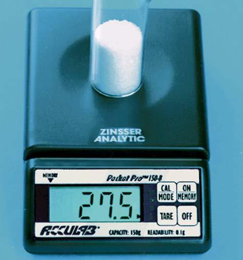 MiniGramm - Balance for Minilab Digital laboratory balance with a very small footprint of only 75 x 120 x 25 mm. Weighing range from 0.1g to 150 g in 100 mg steps. Self-calibrating Catalogue No.