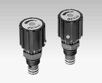 Throttle and Shut-off Valves DVE Cartridge assembly Area of Application: Fluid control and flow shut-off Characteristics/ Materials: designed for direct installation into hydraulic control blocks