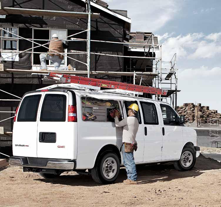 6 EXTERIOR FEATURES USER FRIENDLY. Savana Cargo and Passenger Vans are engineered to make them easy to load and unload with equipment or people.