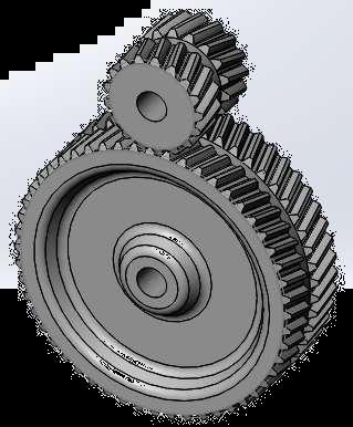Fig. 5.11: Cut-Section of Gear with Groove and Taper Edges Module 12 Dia 675 Fig. 5.12: 3D Model Assembly of Gear with Groove and Taper Edges Module 12 Gear Dia 675 Fig.