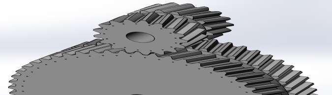 Hole of 4mm diameter at the root of the Gear A hole of 4mm diameter was made at the root of all the Gears.