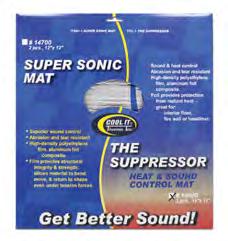 14800 Mat Roller Super Sonic Acoustical Mat This high quality mat offers superior sound dampening control to reduce road noise, rattles, engine noise, and any other