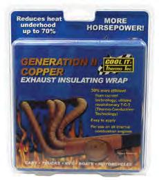 EXHAUST INSULATING WRAP Generation II Copper Exhaust Insulating Header Wrap Generation II Copper Header Wrap improves heat resistance up to 30% more than current technology, by utilizing a