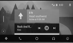 Depending on the setting, the Startup Information screen will appear on the center display. Touch Yes to use Android Auto.