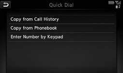 When connecting is complete, the screen will return to the Phone menu display. PHONEBOOK SETUP Press the MENU button on the control panel.