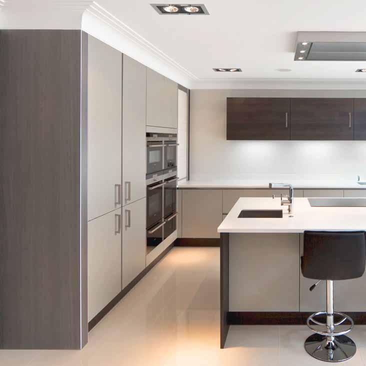 This modern style kitchen has been designed using