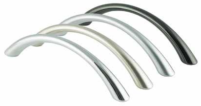 03. COMFORT ARCH PULL 1-535-580 POLISHED CHROME 114mm x 29mm 1-535-510 POLISHED CHROME 148mm x 30mm 1-535-586 SATIN NICKEL 114mm x 29mm 1-535-525 SATIN NICKEL