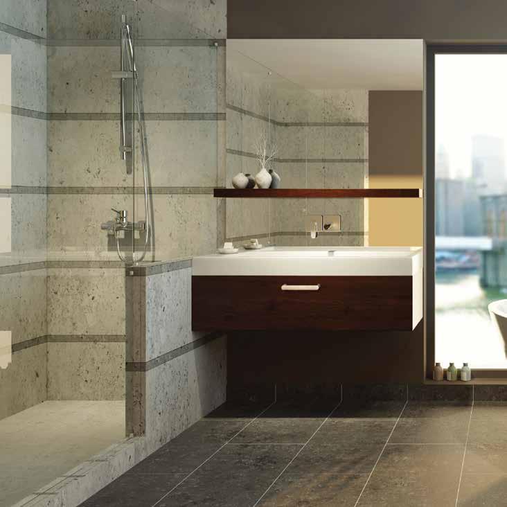This designer style bathroom has been designed