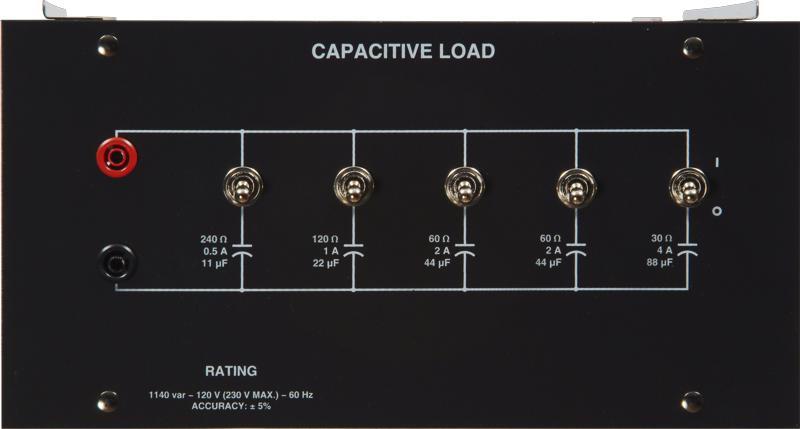 Number 5 Reactance Nominal Voltage Accuracy 5% Toggle Switch Number Load at Nominal Voltage Reactive Power Current Number of Steps Current Increment Capacitive Load, 2 kw 8511-05 880/440/220/220/110