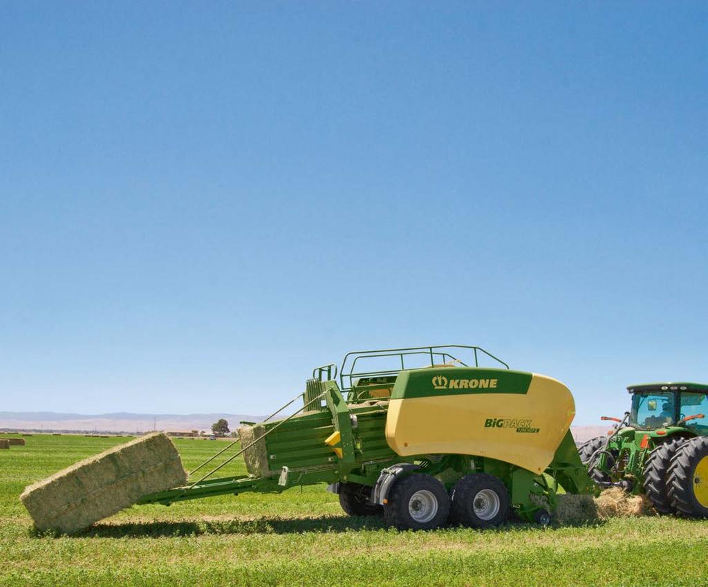 The baling chamber High-density and well-shaped bales A sensor on the star wheel ensures uniform bale lengths Robust yoke with