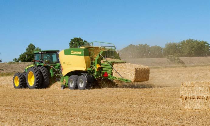 Enjoying in-field convenience The standard specification KRONE BiG Pack 1290 HDP II already offers great operator comfort, including electric bale length adjustment,