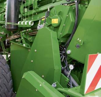 These V-shaped tines pull the crop through the knives with a minimum of input power and ensure the bale chamber is consistently