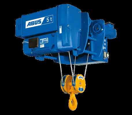 ABUS electric wire rope hoists for single-girder travelling cranes Load capacity: up to 5 t
