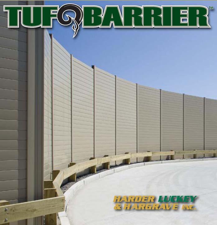 3. A third noise barrier type examined was a recycled PVC/vinyl wall called Tuf- Noise Wall System manufactured by Harder, Luckey & Hargrave, Inc. (HLH, Inc.).