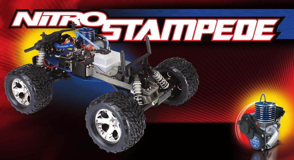 Dual Rear-Exit Exhaust Outlets Adjustable Slipper Clutch and Disc Brake High-Torque Steering Servo Nitro Stampede is one of the meanest, toughest, most ferocious