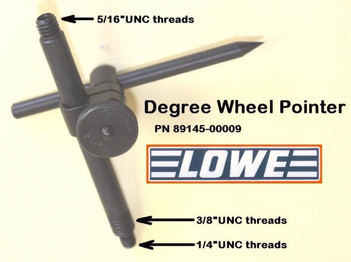 The LOWE CAM-CHECK features all stainless steel construction, and consists of a hollow lifter bore tool, one Flat Tappet cam follower, one Roller Lifter cam follower (hemispherical), hex wrench, and