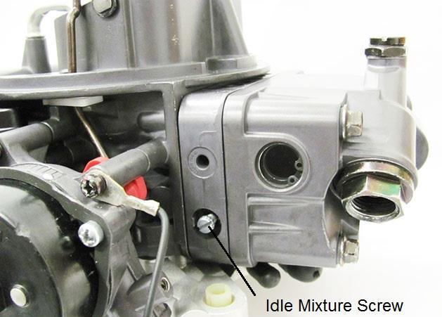 3. Now that the idle mixture is set, it may be necessary to go back and reset the idle speed using the curb idle speed screw, as shown in Figure 4.